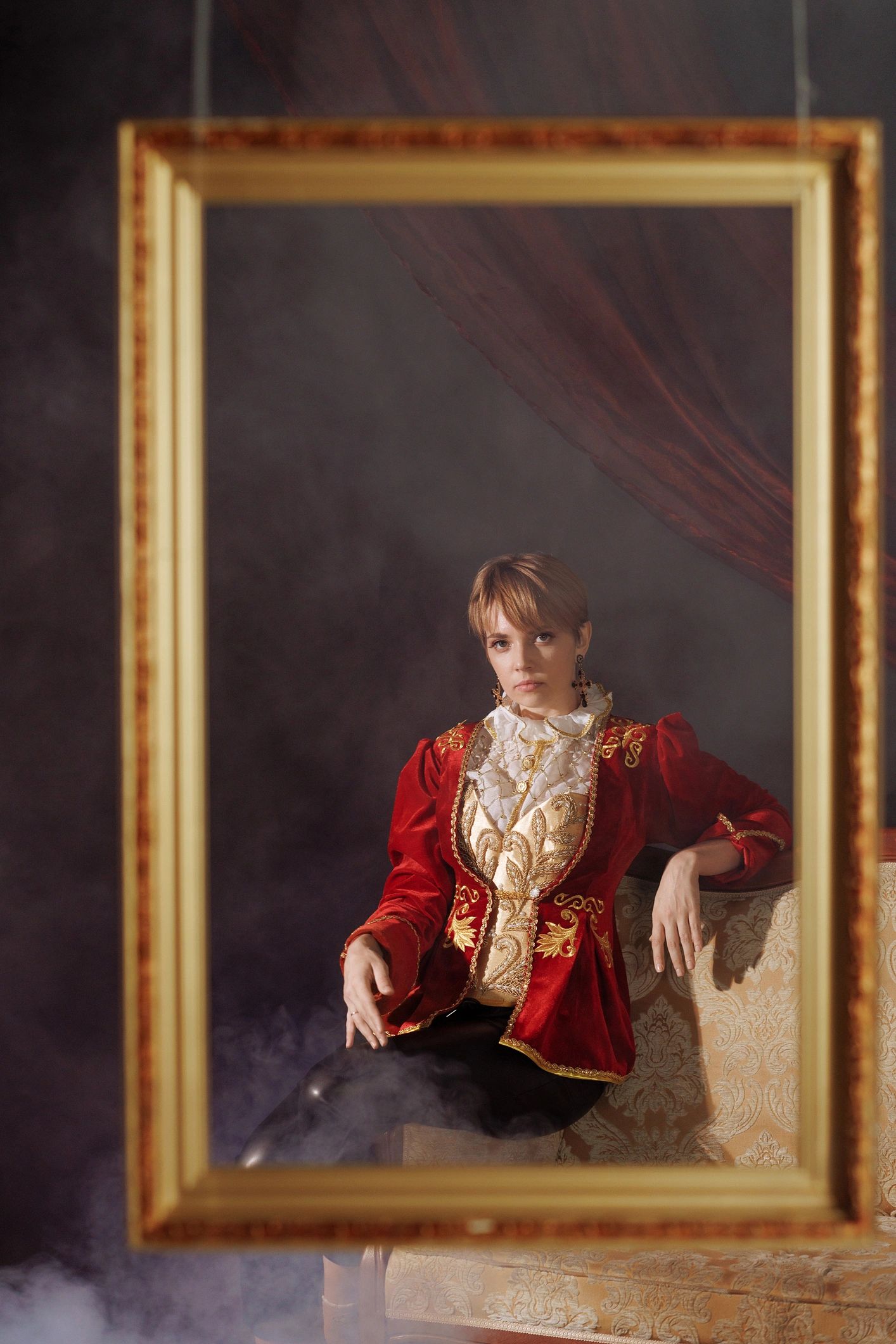 Portrait of a confident fantasy contact in formal attire