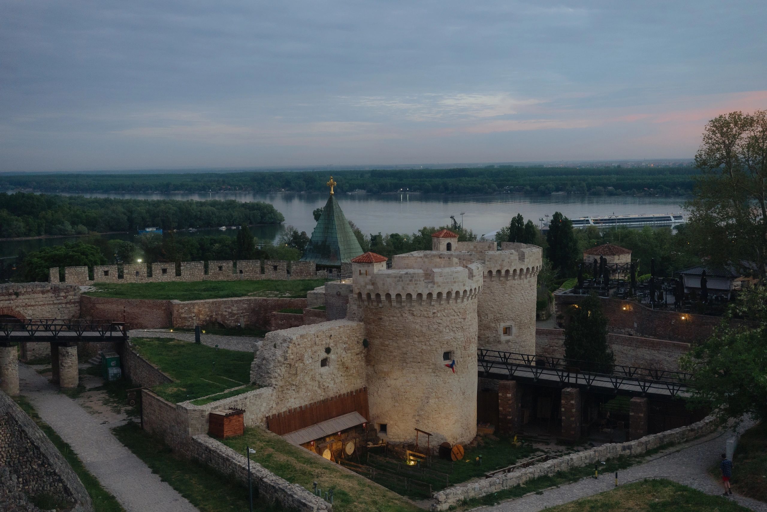 Ancient fortress at dusk for the Dummy Thicc Bosses page